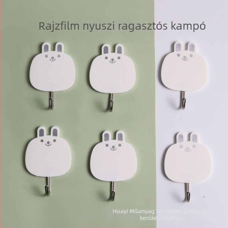 Aranyos diák-karikatúra falikakasztó – öntapadós akril anyagú, ruhákhoz az ajtó mögött