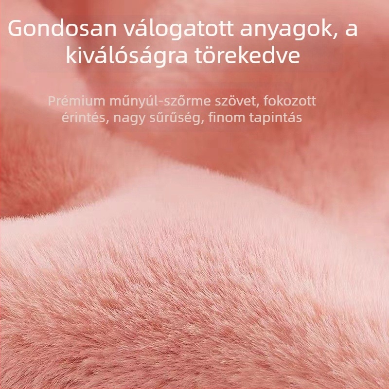 Tölthető elektromos melegvíz-palack – kéz- és hasmelegítő, flanel anyagból, modell 06