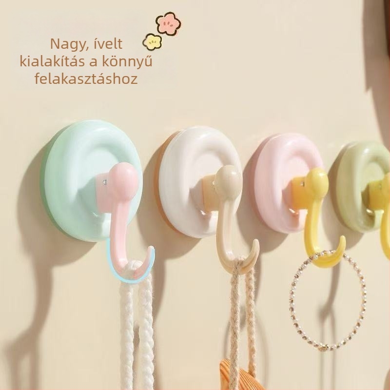 Dopamine Candy szívócsésze akasztó, falra szerelhető konyhába és fürdőszobába, nyom nélküli ragasztóhorog, fúrás nélkül, 5–10 kg teherbírás
