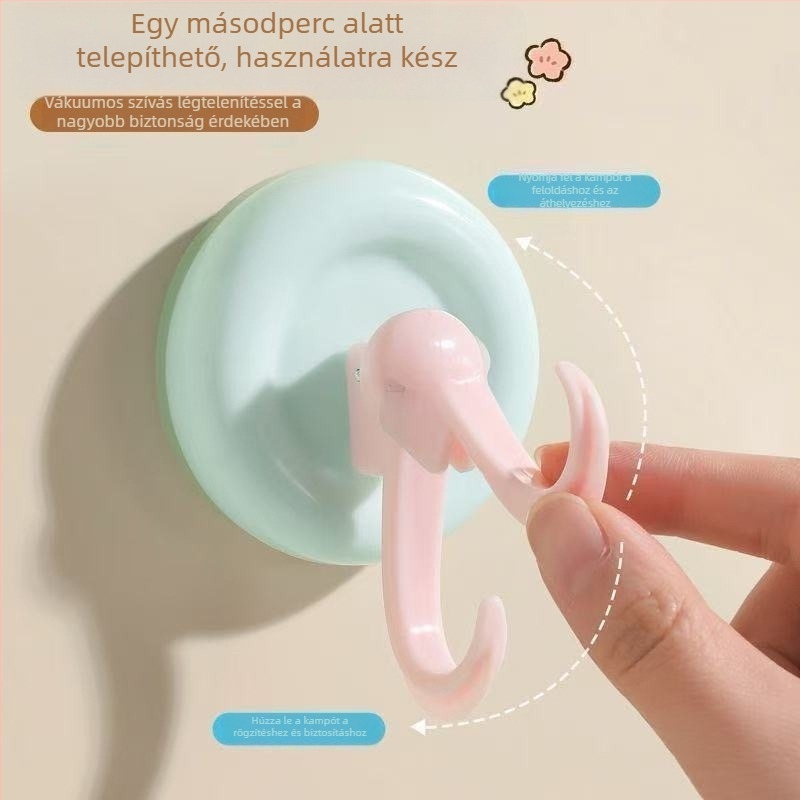 Dopamine Candy szívócsésze akasztó, falra szerelhető konyhába és fürdőszobába, nyom nélküli ragasztóhorog, fúrás nélkül, 5–10 kg teherbírás