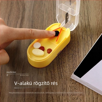 Hordozható heti gyógyszeradagoló és szeletelő