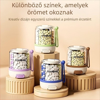 Nyomó típusú gyógyszerosztó, hét napos tabletta- és kapszula tároló, hordozható doboz