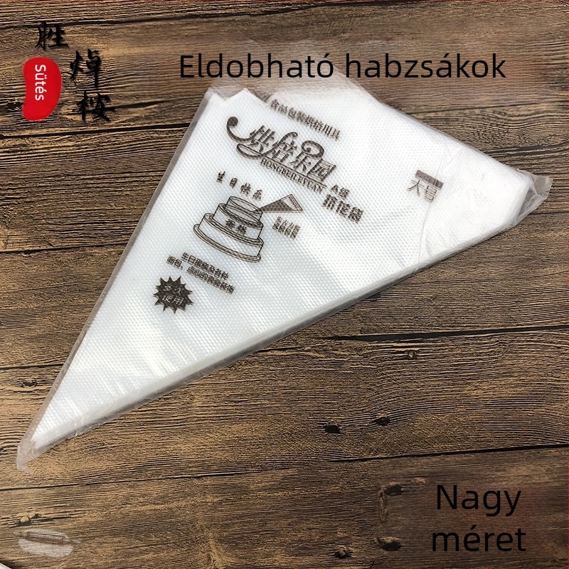 Egyszer használatos díszítő tasak tortakrémhez, PE műanyag