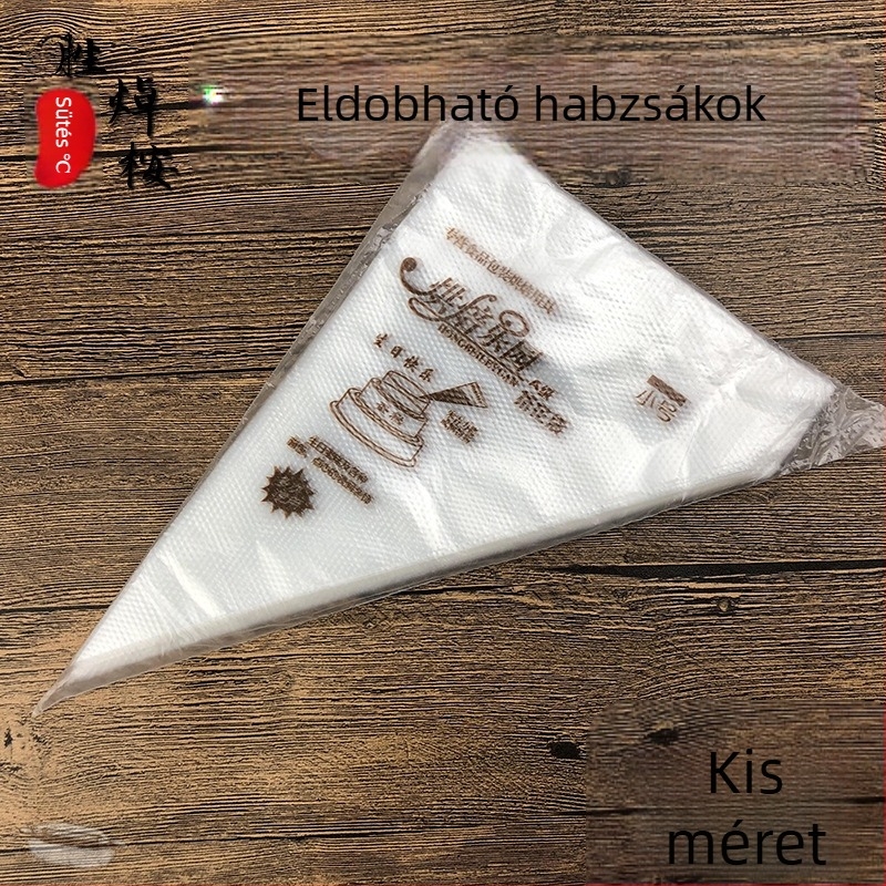 Egyszer használatos díszítő tasak tortakrémhez, PE műanyag