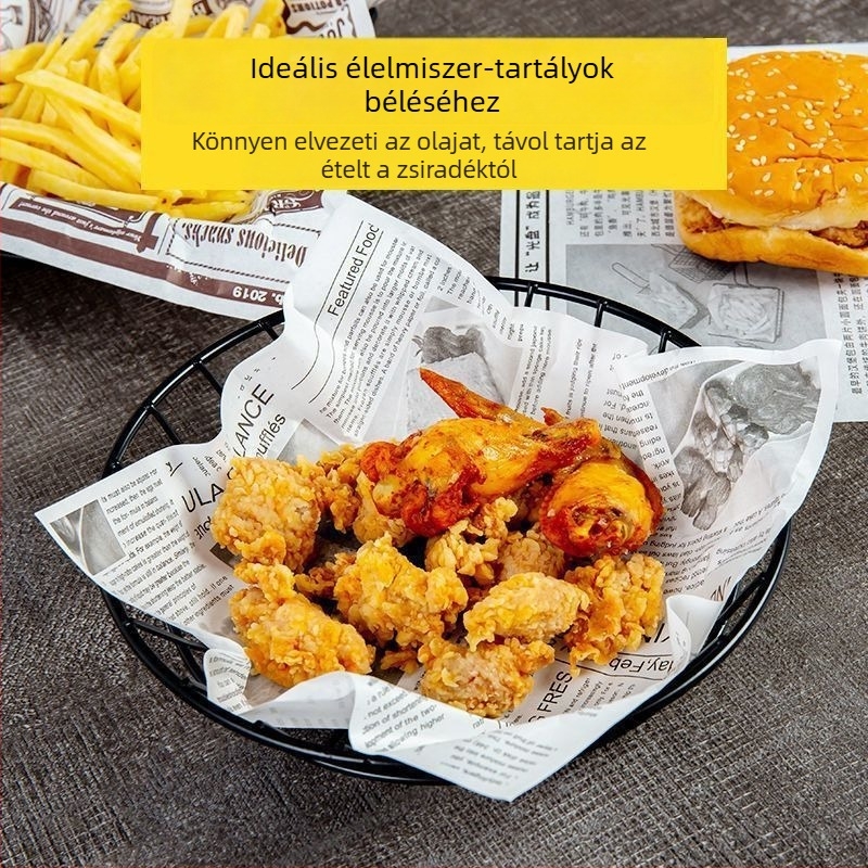 Zsírfelszívó papír, amerikai stílusú zsírtűrő papír, sütésre és sütő alátét, élelmiszerbiztos szilikon bevonattal