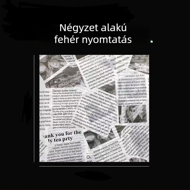 Zsírfelszívó papír, amerikai stílusú zsírtűrő papír, sütésre és sütő alátét, élelmiszerbiztos szilikon bevonattal