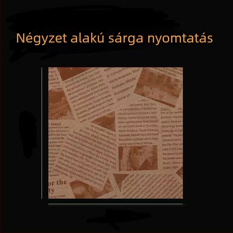 Zsírfelszívó papír, amerikai stílusú zsírtűrő papír, sütésre és sütő alátét, élelmiszerbiztos szilikon bevonattal