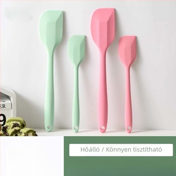 Szilikon spatula sütéshez és keveréshez, integrált konyhai eszköz, magas hőmérsékletnek ellenálló, élelmiszerbiztonsági minősítésű krém spatula