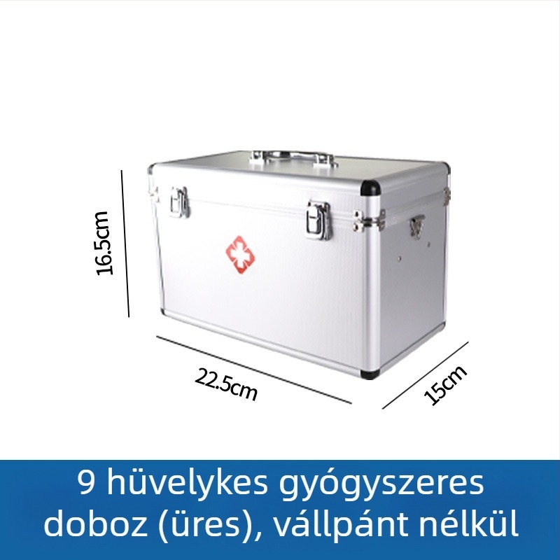 Hordozható orvosi tároló doboz, nagy kapacitású, több rétegű elválasztóval, otthonra vagy kollégiumba