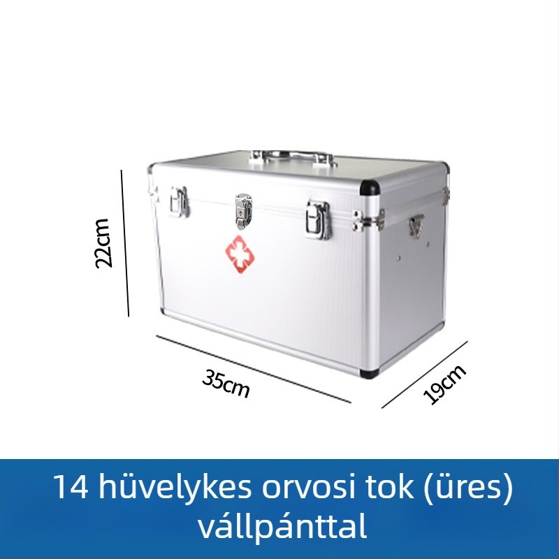 Hordozható orvosi tároló doboz, nagy kapacitású, több rétegű elválasztóval, otthonra vagy kollégiumba