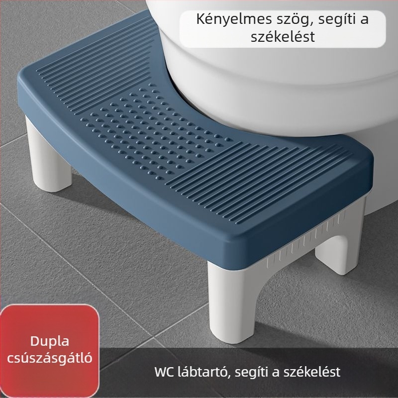 Otthoni WC-taburet, vastagított és csúszásmentes, gyerekek és felnőttek számára, lábtámasz a WC-hez, taburet terhes nőknek