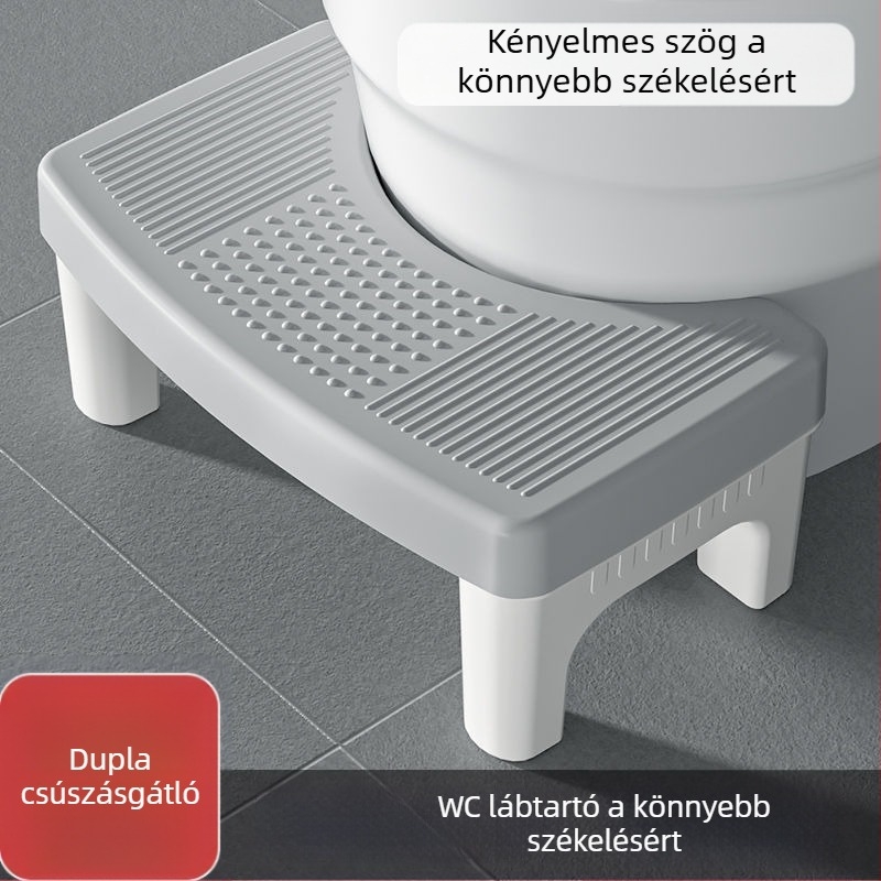 Otthoni WC-taburet, vastagított és csúszásmentes, gyerekek és felnőttek számára, lábtámasz a WC-hez, taburet terhes nőknek