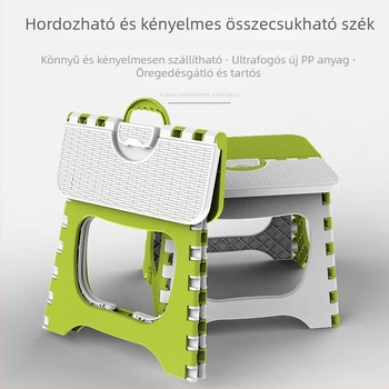 Műanyag összecsukható ülőke gyerekeknek, hordozható kültéri és otthoni használatra