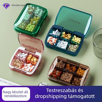 Xinle Hordozható nagy kapacitású gyógyszeres doboz, zárható utazási doboz, átlátszó asztali gyógyszeres szervező