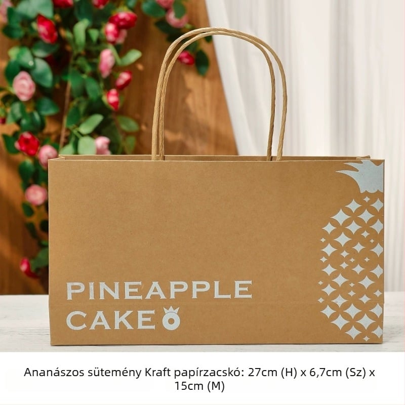 2026 Ananászos sütemények csomagoló doboz logóval, ananászos sütemények és sült nassolnivalók – prémium ajándékkészlet