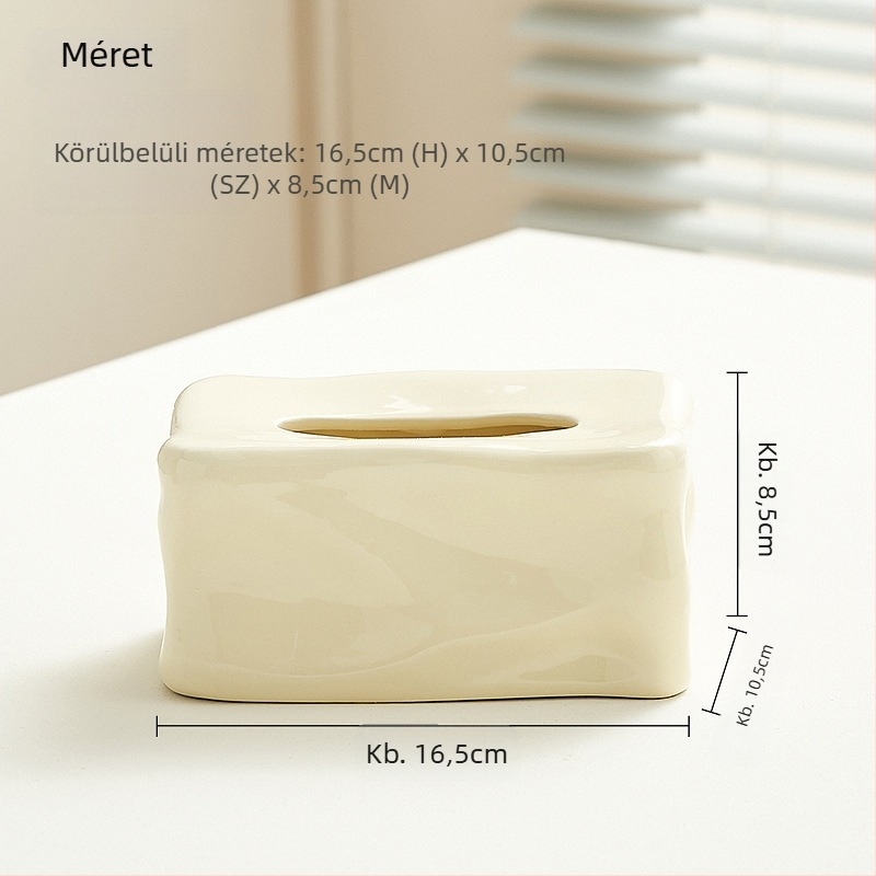 Jégkristályos kerámiából készült papírzsepi tartó, otthonra, modern minimalist stílusban