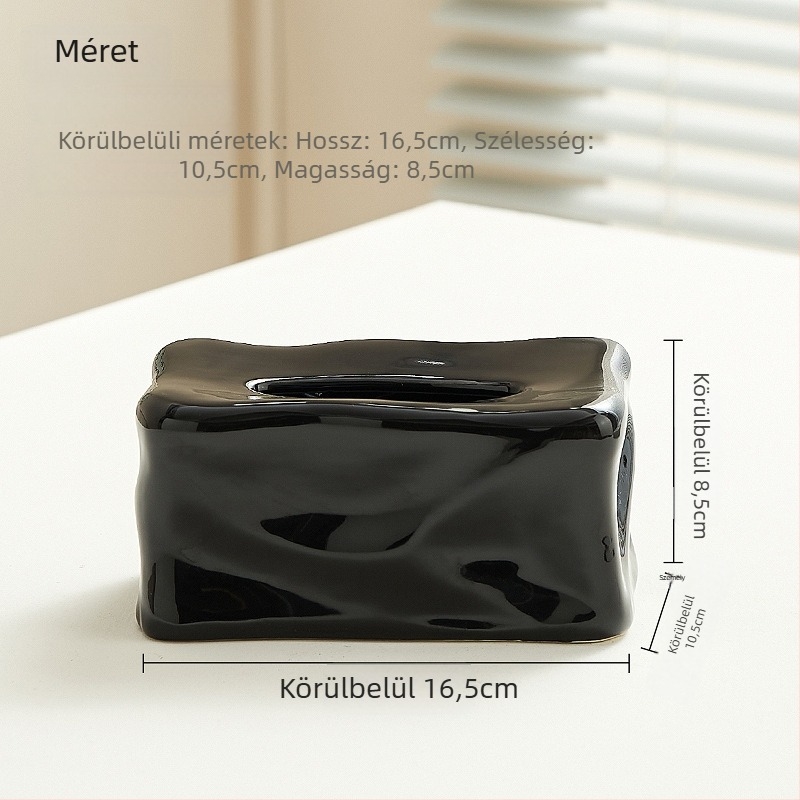 Jégkristályos kerámiából készült papírzsepi tartó, otthonra, modern minimalist stílusban