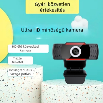 1080p HD számítógépes webkamera beépített mikrofonnal, meghajtó nélkül, videokonferenciákhoz és oktatáshoz