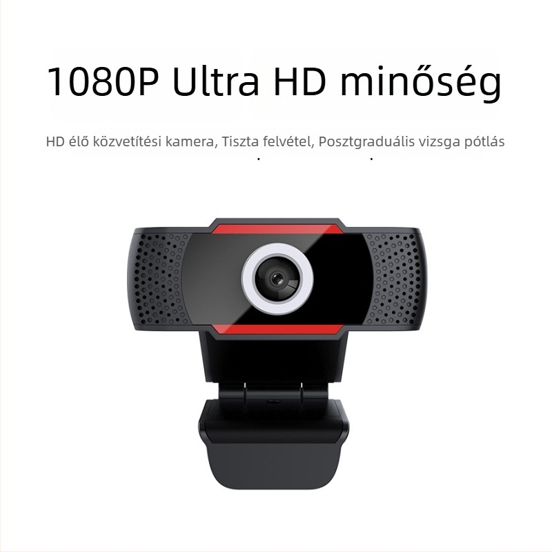 1080p HD számítógépes webkamera beépített mikrofonnal, meghajtó nélkül, videokonferenciákhoz és oktatáshoz