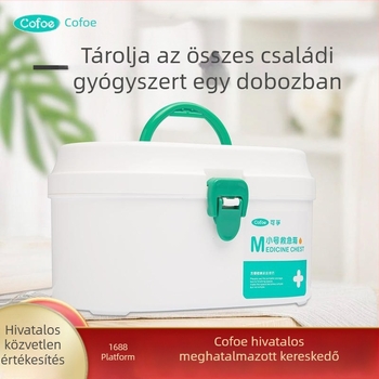 Kefu családi orvosi táska – nagy kapacitású, műanyag, több rekeszes, hordozható