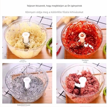 Konyhai mini fokhagymaprés — kézi, kompakt aprító- és zúzó eszköz