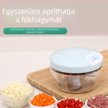 Multifunkcionális fokhagymaprés, kézi húzómechanizmusú konyhai eszköz