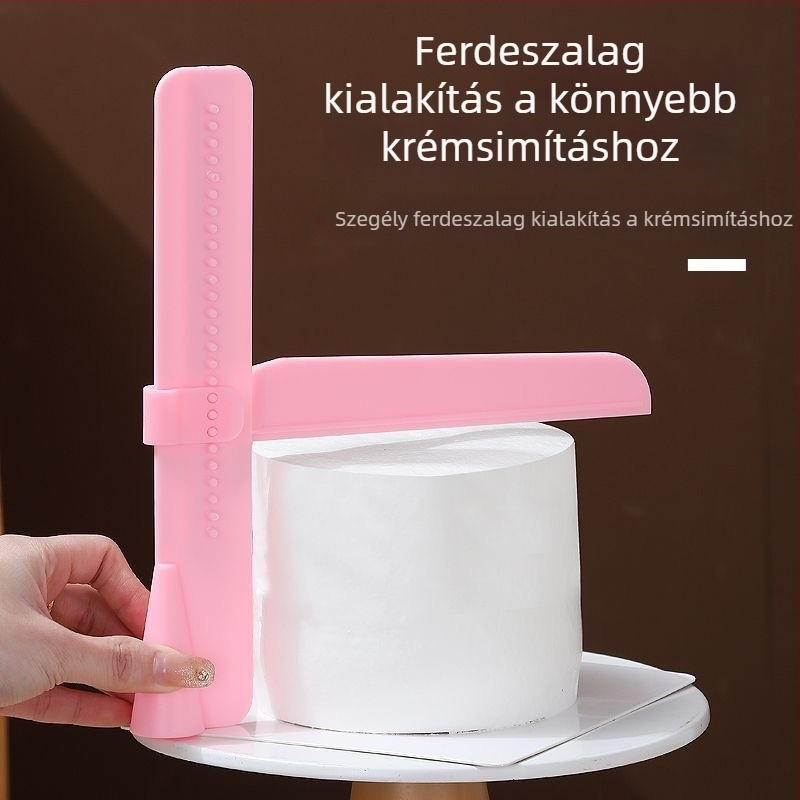Állítható ABS-plasztik tortasimító, krémmagasság kaparó, megfordítható spatula, konyhai sütési és cukrászati eszközök