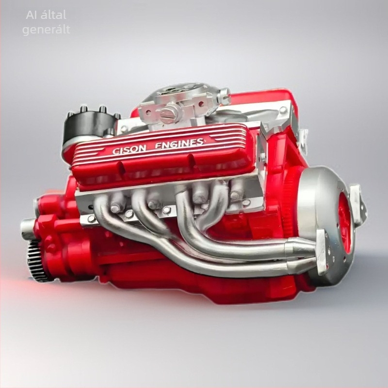 V8 motor gyantából készült 3D asztali dekoráció