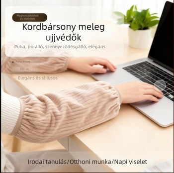 Corduroy ujjvédők hosszú pehelydzsekikhez, irodai védelem