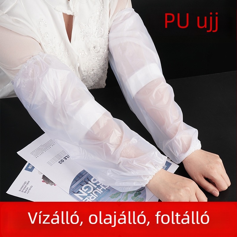 Fehér vízálló PU karvédők konyhai és élelmiszeripari használatra, vékony kialakítású