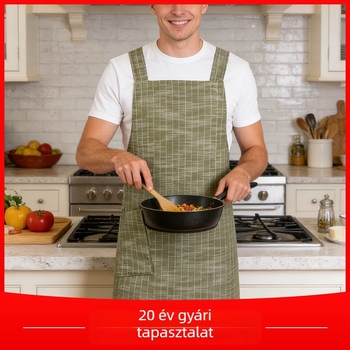 100% pamut, vízálló kötény felnőtteknek zsebekkel – konyha, háztartási tisztítás