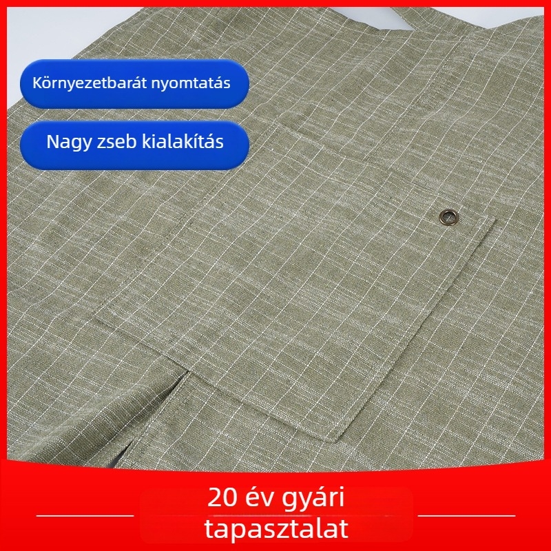 100% pamut, vízálló kötény felnőtteknek zsebekkel – konyha, háztartási tisztítás