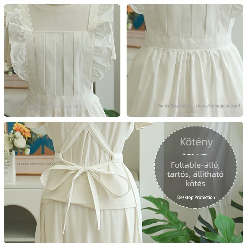 Hosszú Lolita szolgáló kötény cosplayhez, anime ihletésű blúz, foltálló