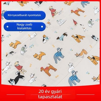 Kutyás rajzfilm mintás konyhai kötény, 100% pamut, állítható