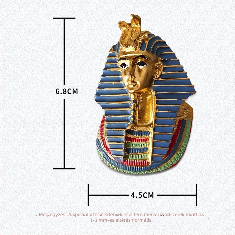 Egyiptomi kulturális és kreatív gyanta hűtőmágnesek, utazási ajándék és otthoni dekoráció