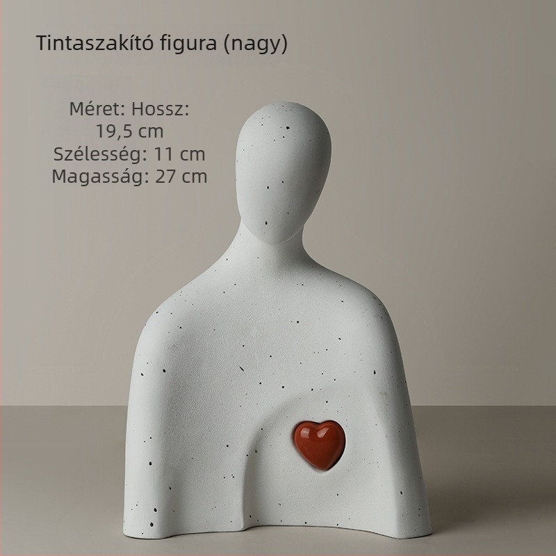 Kerámia portréfigura előcsarnok és nappali dekorációhoz