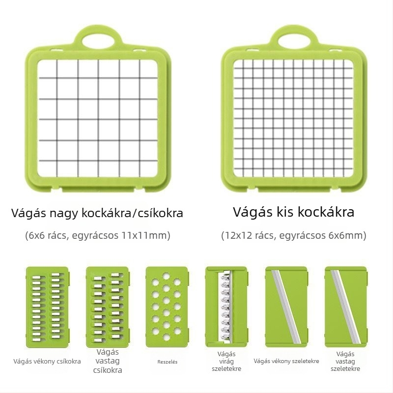Négyszögletes, többfunkciós zöldségvágó eszköz zseléhez, pudinghoz és tej-teához