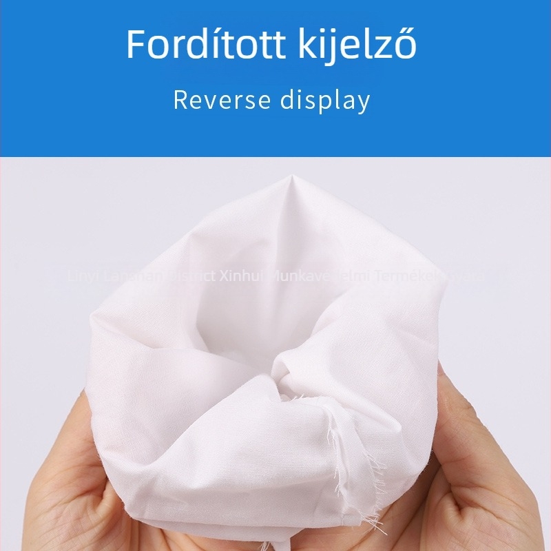 Fehér pamut ujjvédő, egyszínű, éttermi higiéniai használatra, hosszú