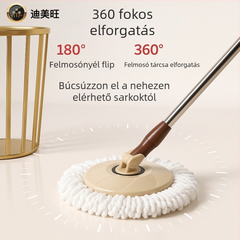 Dimewang Új Forgó Mop Szekrény Típusú Víztartállyal, Kézi Mosás Nélkül, Integrált Mop Kosár