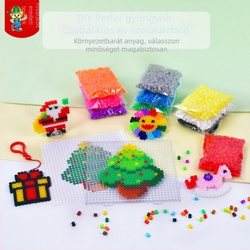 DIY gyerekeknek készült gyöngyös puzzle készlet tárolóval