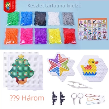 DIY gyerekeknek készült gyöngyös puzzle készlet tárolóval