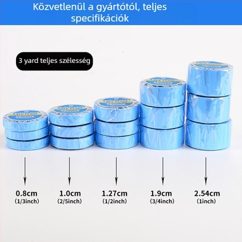 Parókához való csipkés elülső ragasztószalag, kék, kétoldalas, 2.54×3