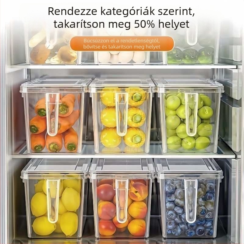 Átlátszó hűtőszekrény tároló doboz, fagyasztó használatra – tojás, knédli és porciók szervezője