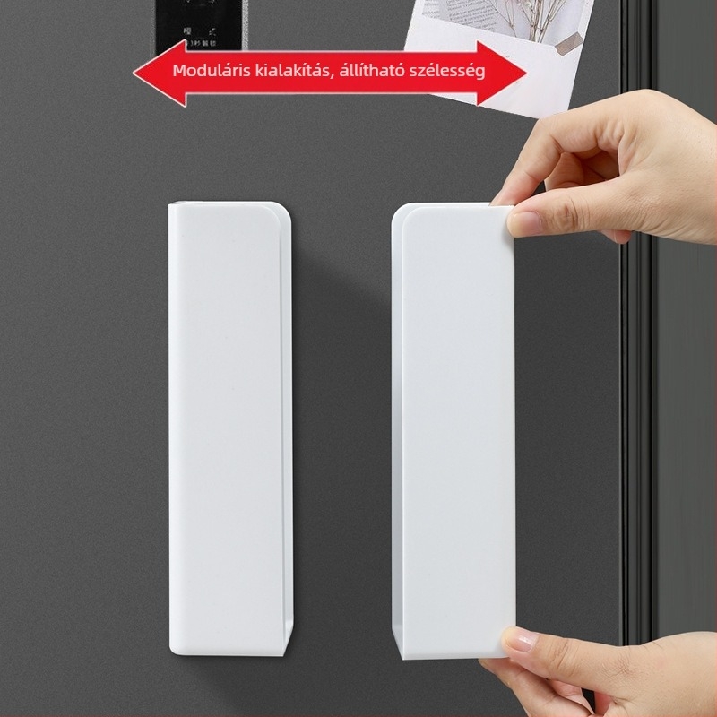 Mágneses konyhai nedves törlőkendők tároló doboz a hűtőajtóhoz papírtörlő tartóval
