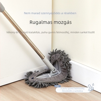 Chenille nedves–száraz kettős használatú lapos felmosó fejjel, otthoni használatra