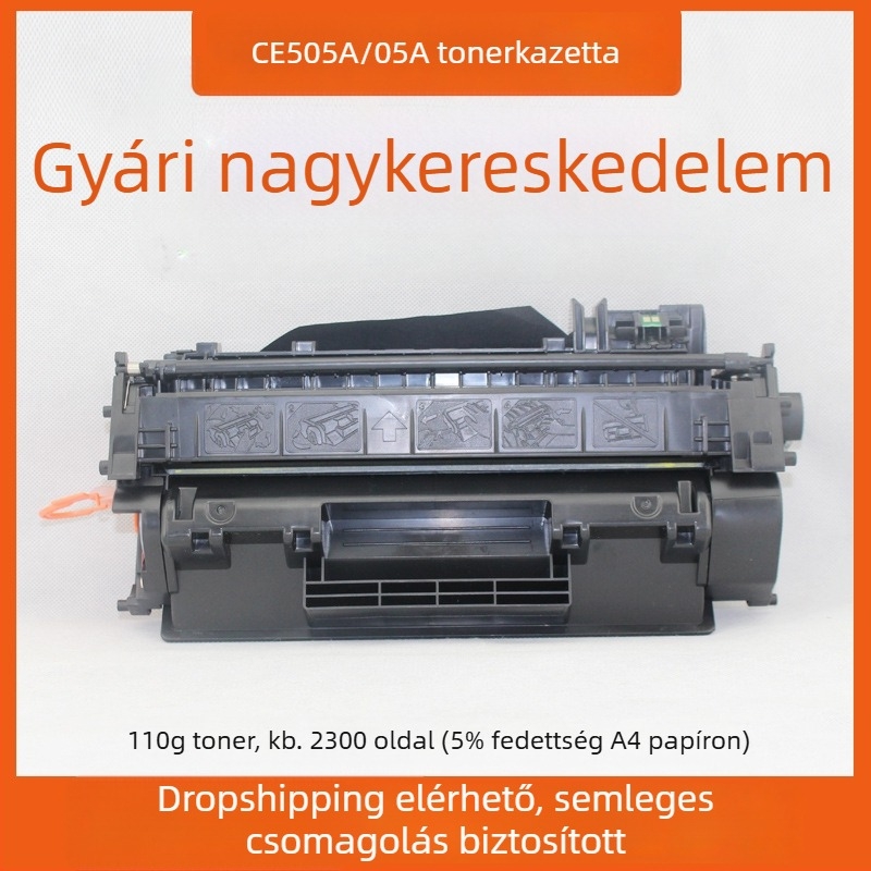 CE505A tonerkazetta HP LaserJet P2035-höz, Canon 31963005870-tel kompatibil, nagy kapacitású