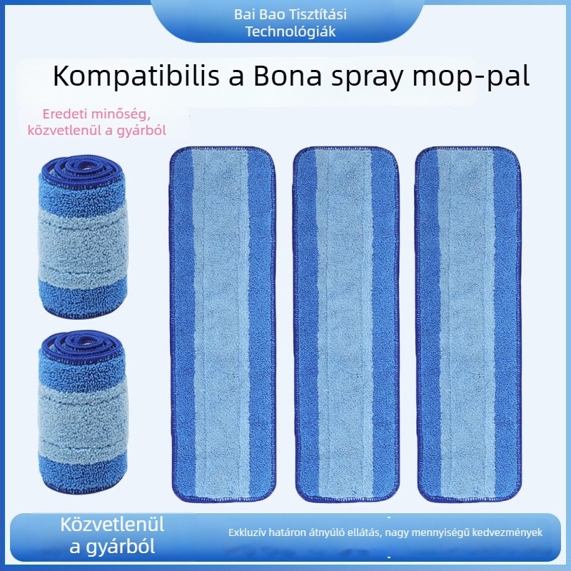 Bona mop cserefej, sík felületű öntapadós tisztító kendő kék csíkkal