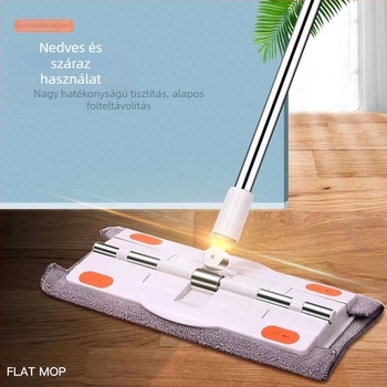 Nagy síkfelületű mop cserélhető mikroszálas kendővel, csipesz-stílusú, strapabíró.