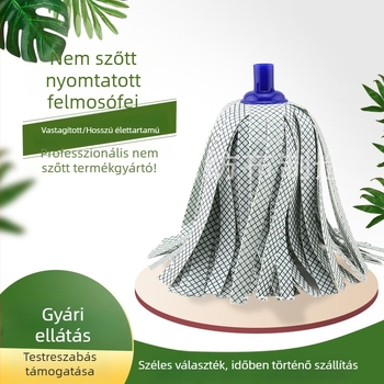 Nem szövött textilből készült mopfej nyomtatott rácsmintával, cserélhető, mosható