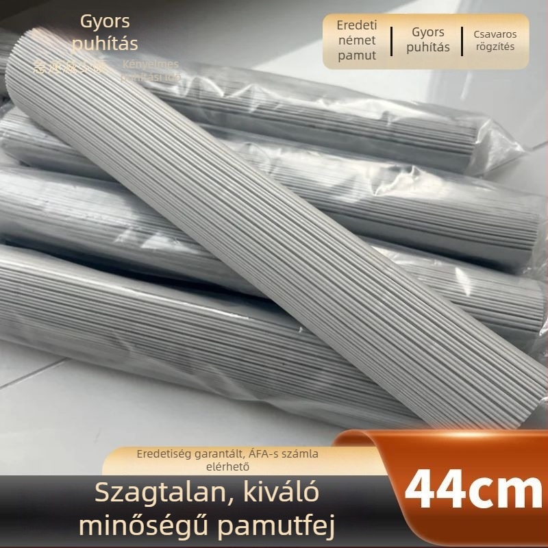 44 cm-es szivacsos felmosófej, túlméretezett PVA szivacs fej, roller-klipszes rögzítés